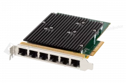 Сетевая карта 6 портов 10/100/1000Base-T (RJ45, Intel i350AM2 и Intel i350AM4), Silicom PE2G6i35-R