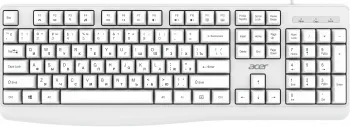 Клавиатура Acer OKW301 белый USB (ZL.KBDCC.01B)