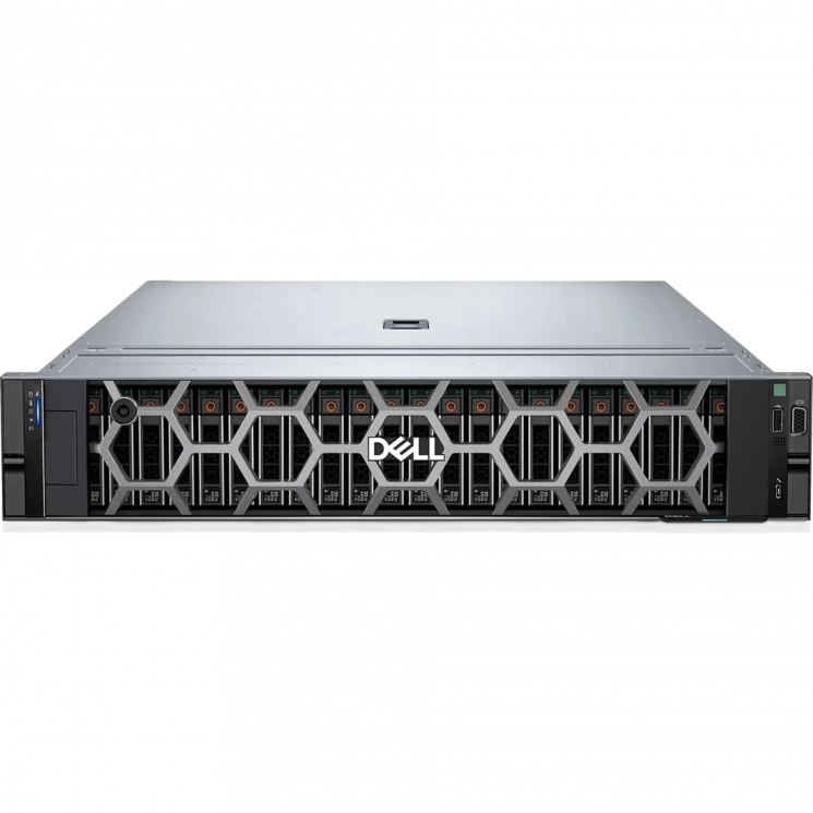 Сервер DELL PowerEdge R7625, 2 x AMD EPYC 9654, 6144GB RAM, 2x1920GB SATA SSD, 1x960GB SATA SSD, PERC H755, 2x10/25G SFP+ B57414, Idrac9 Ent, Rail Kit