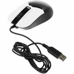 Мышь A4Tech Fstyler FM12 Panda белый/черный оптическая (1200dpi) USB (3but)