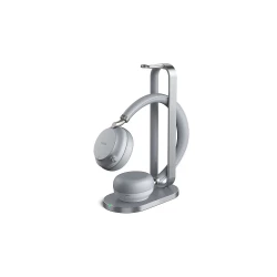 Гарнитура BH72 with Charging Stand UC Light Gray USB-A, Беспроводная BT,BHC76,Зарядка Qi,HD звук,Шумоподав,Сер