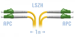 Патчкорд оптический LC/APC SM Duplex 1 метр