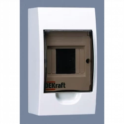 Корпус навесной ЩРН-П-4 20х11х9 4мод.IP41 пластик. DEKraft 31008DEK