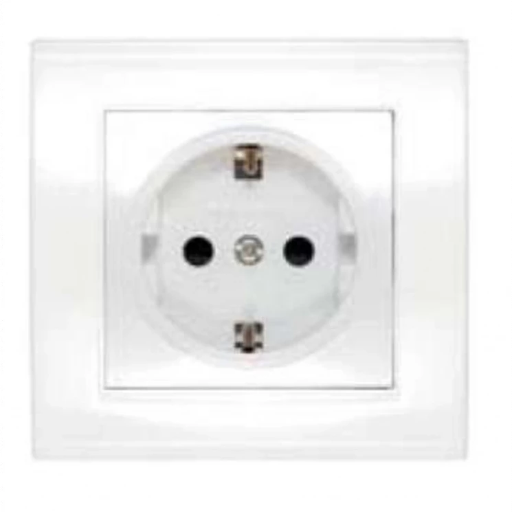 Розетка 1-м СП Бриллиант 16А IP20 с заземл. защ. шторки бел. UNIVersal 7947632