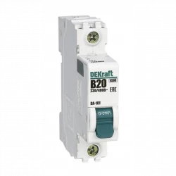 Выключатель автоматический модульный 1п B 20А 4.5кА ВА-101 DEKraft 11007DEK