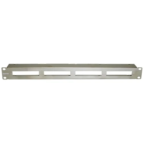 Патч-панель 19" для претерминированных медных и оптических кассет, 4 слота под кассеты, 1U