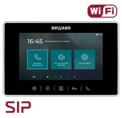 Видеомонитор Beward SM700W, SIP-протокол, 7" дисплей,Wi-Fi, USB, 12В(DC), ОС Linux