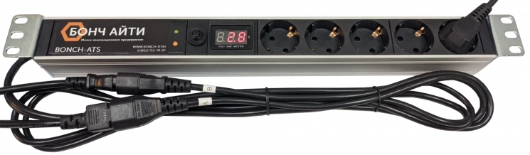 Блок розеток с АВР BONCH-ATS/PDU 8A-5S-Am-C14/C14