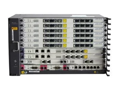 6RU шасси Huawei OLT GPON, 6 слотов для установки интерфейсных модулей, 4 порта 10G, 8 GPON портов, DC